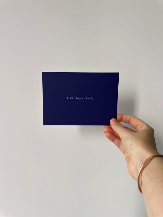 Navy blue postcard A6