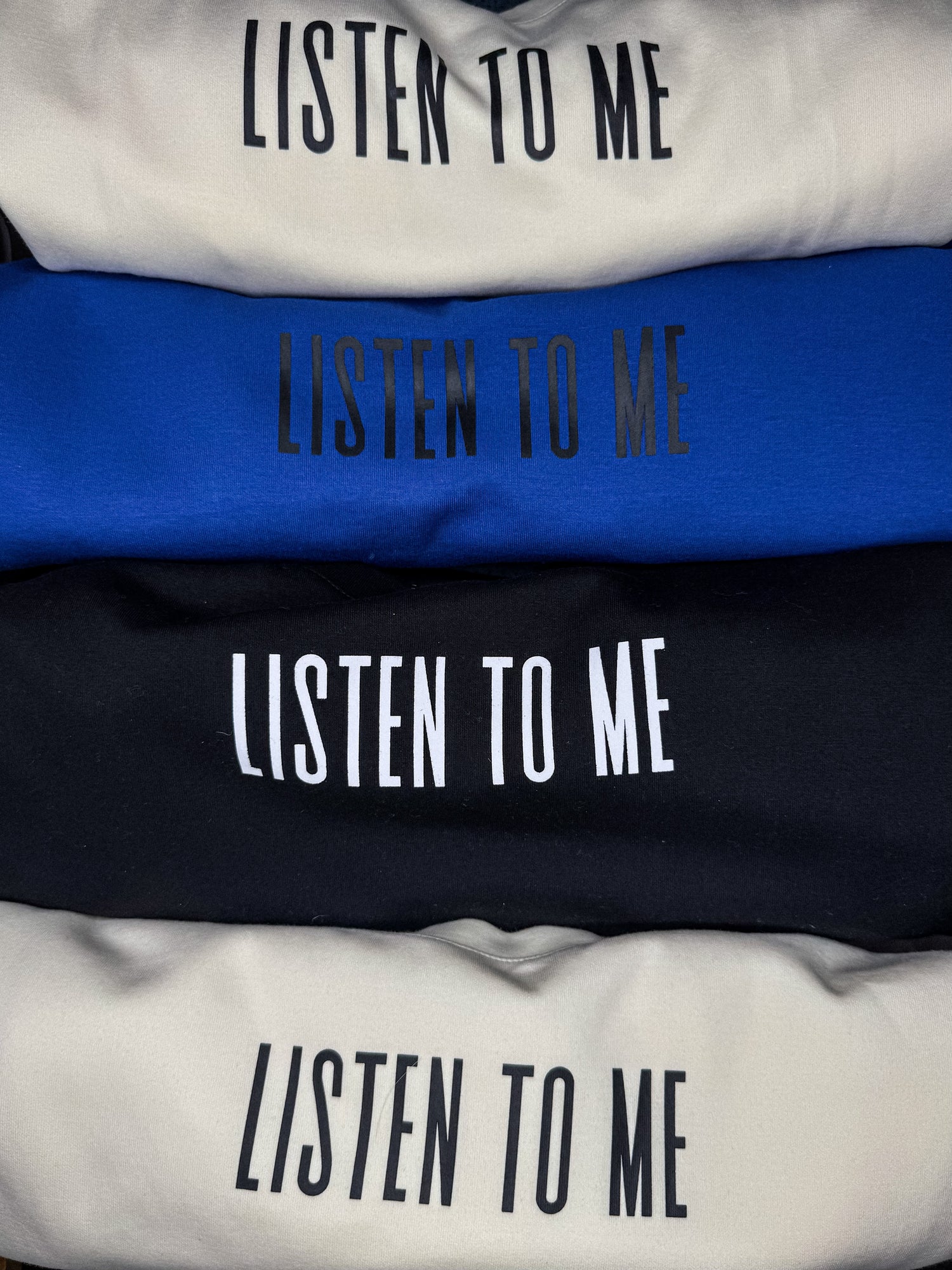 Oversized heavyweight T-shirts "LISTEN TO ME"