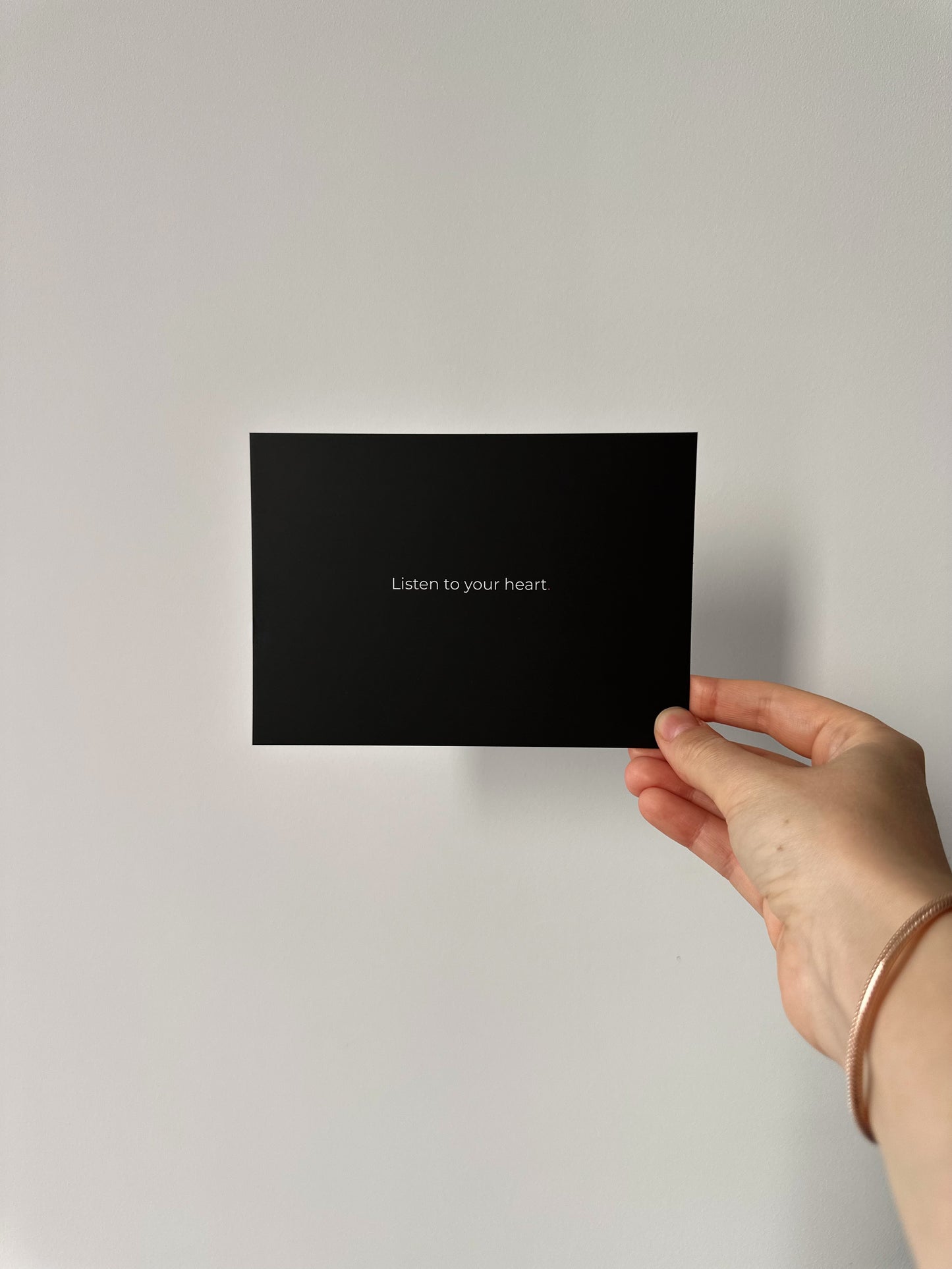 "Listen to your heart" A6 Postcard with red envelope