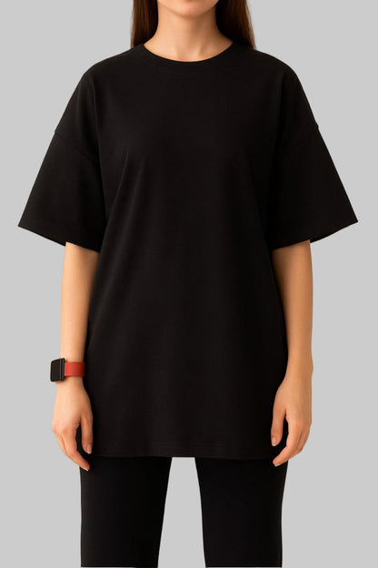 Black oversized T-shirt blank