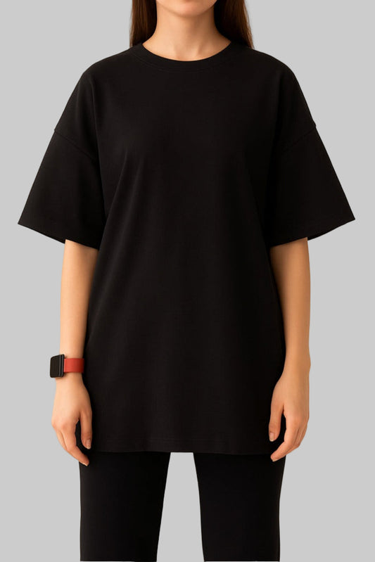 Black oversized T-shirt blank