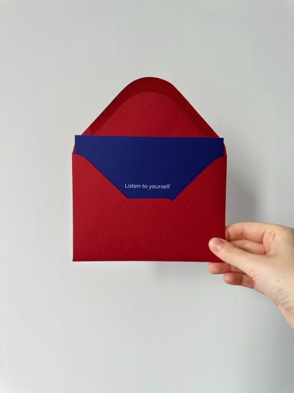 Navy blue postcard A6
