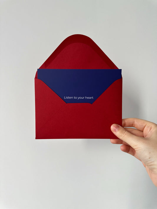 Navy blue postcard A6