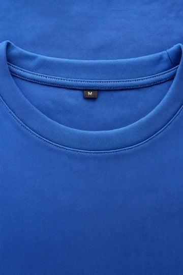 Blue oversized T-shirt blank