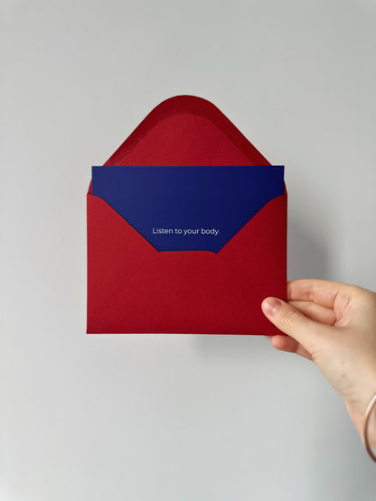 Navy blue postcard A6
