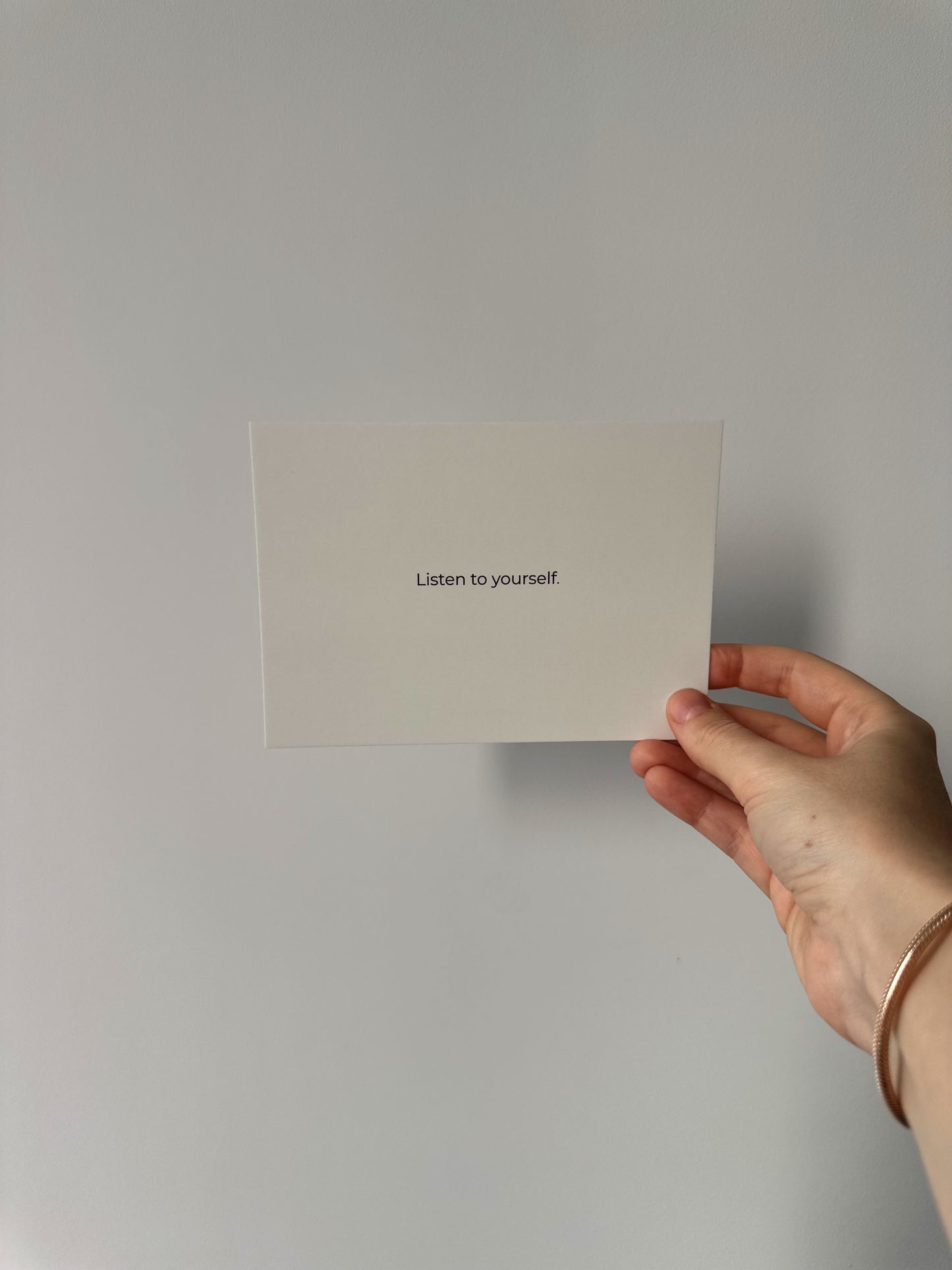 "Listen to yourself" A6 Postcard with red envelope