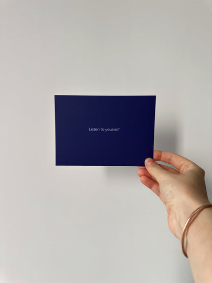 Navy blue postcard A6