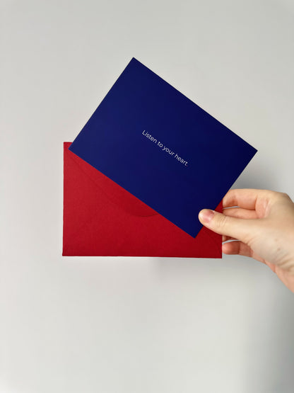 Navy blue postcard A6
