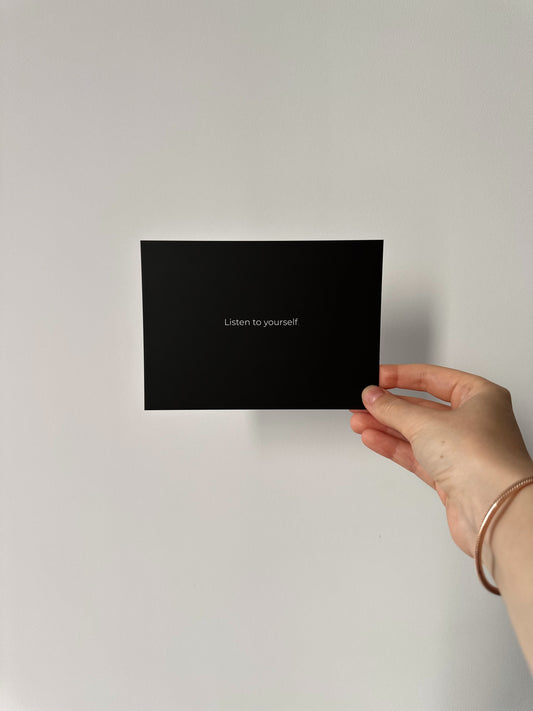 Black postcard A6