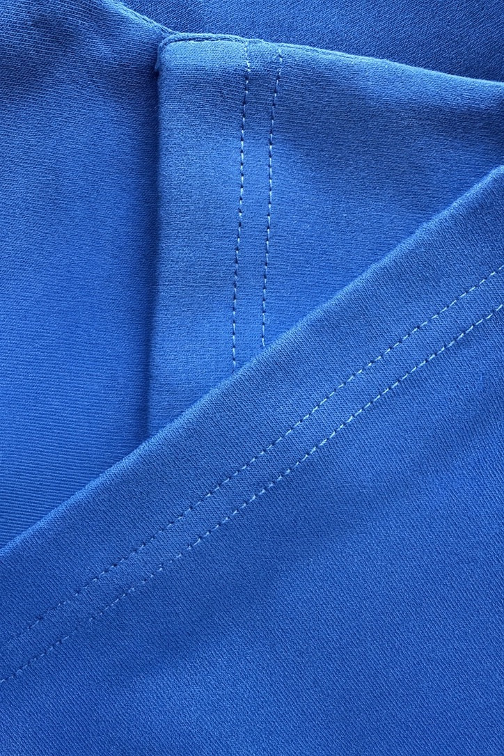 Blue oversized T-shirt "Listen to me"