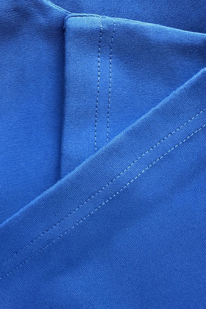 Blue oversized T-shirt "Listen to me"