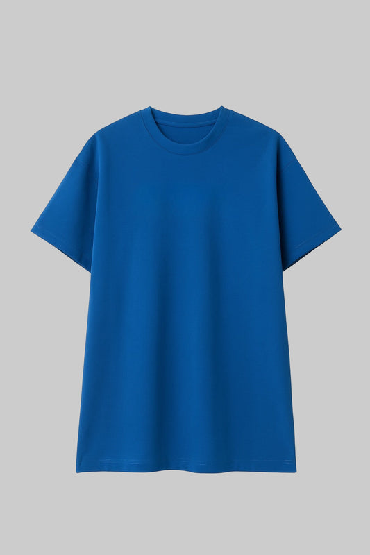 Blue oversized T-shirt blank